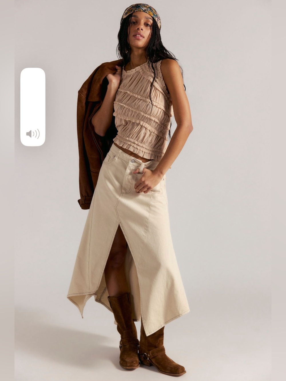 Free People We The Free Asymmetrical Maxi Skirt - Picture 3 of 6